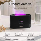 Transform Your Space with the KINSCOTER Ultrasonic Aroma Diffuser and Humidifier – LED Flame Lamp & Soothing Cool Mist Technology