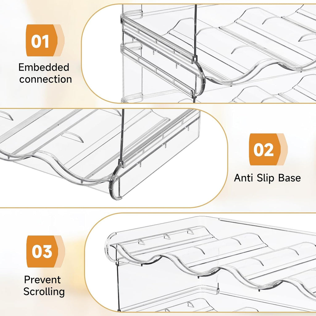 Transform Your Kitchen with Our Innovative 4-Tier Stackable Water Bottle Organizer – Effortlessly Holds 16 Bottles for Clutter-Free Storage!