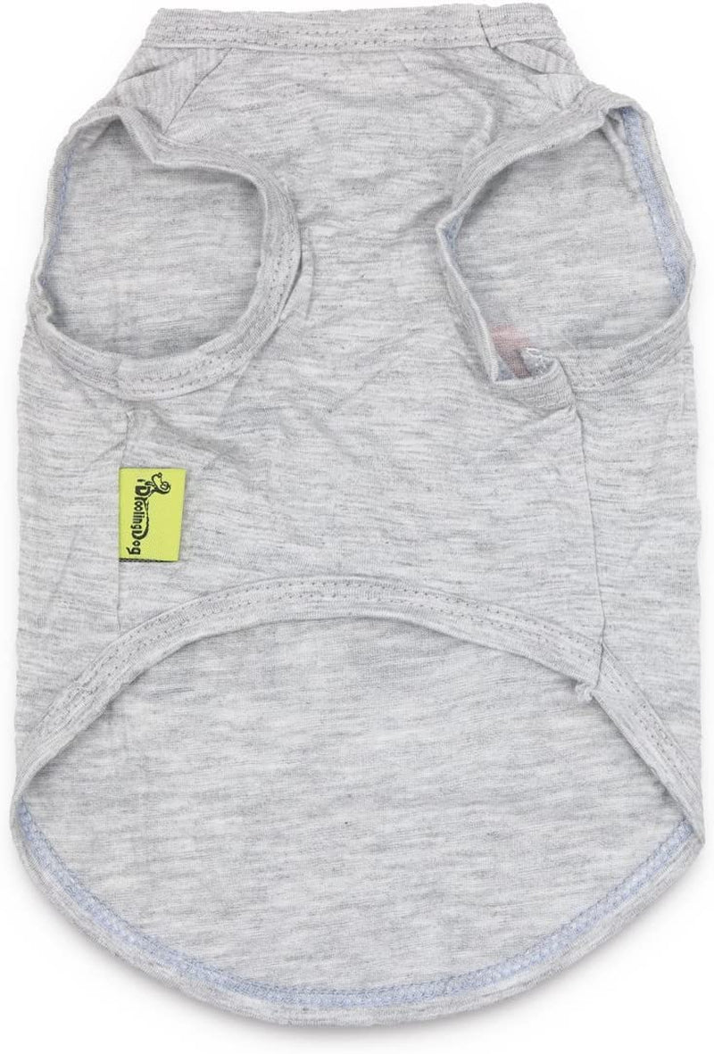 Puppy T-Shirt - "I Love My Mom" Design for Small Dogs, Grey