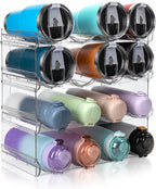Transform Your Kitchen with Our Innovative 4-Tier Stackable Water Bottle Organizer – Effortlessly Holds 16 Bottles for Clutter-Free Storage!