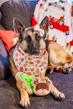 Christmas Sugar Cookie Plush Dog Toy - Small Stuffed Squeaker Holiday Toy for Pets