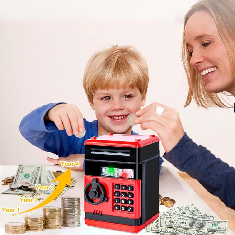 Mini ATM Electronic Piggy Bank with Digital Lock & LED Lights - The Ultimate Kids' Savings Companion!