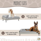 Elevate Your Pet's Comfort with the Asher Wooden Pet Bed & Mattress - Large to Extra Large, Greenguard Gold Certified!