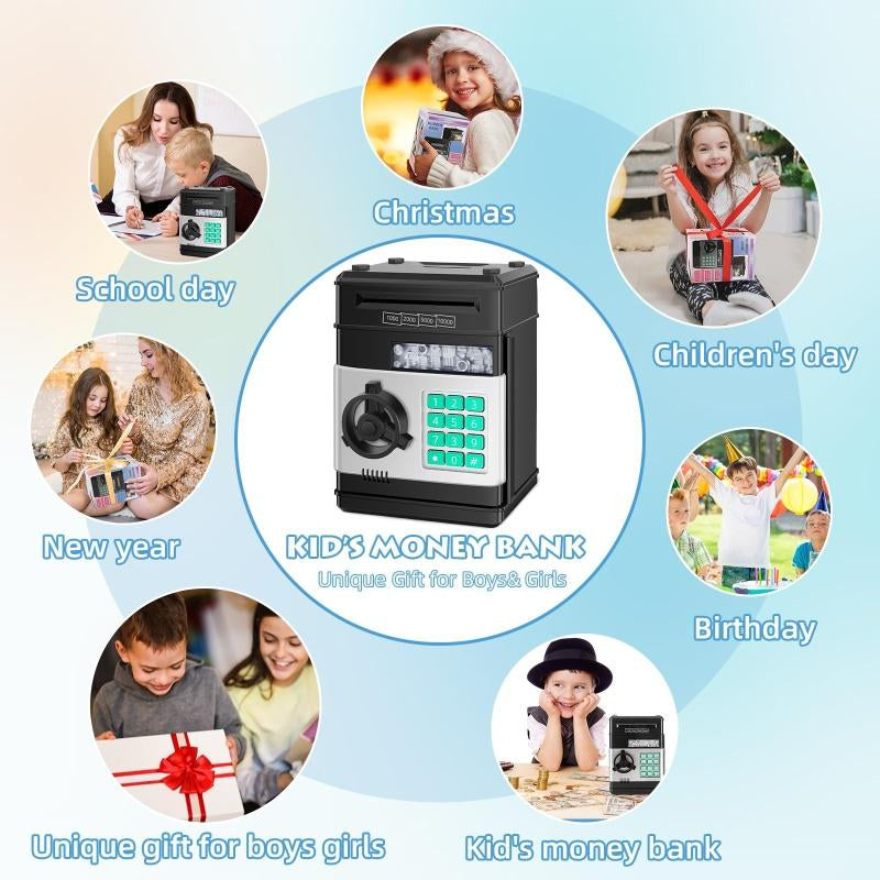 Mini ATM Electronic Piggy Bank with Digital Lock & LED Lights - The Ultimate Kids' Savings Companion!