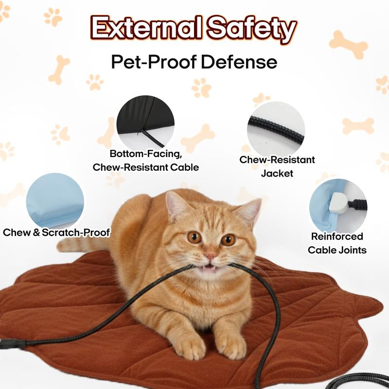 Vagascape Heated Pet Pad – Premium 7-Layer Safety Design with Auto Overheat Protection, Chew-Resistant Cord & Waterproof Features for Ultimate Comfort Indoors & Outdoors