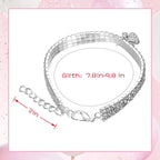 Adjustable Rhinestone Dog and Cat Collars with Glitter Pendant – Set of 3 for Small Pets (White)