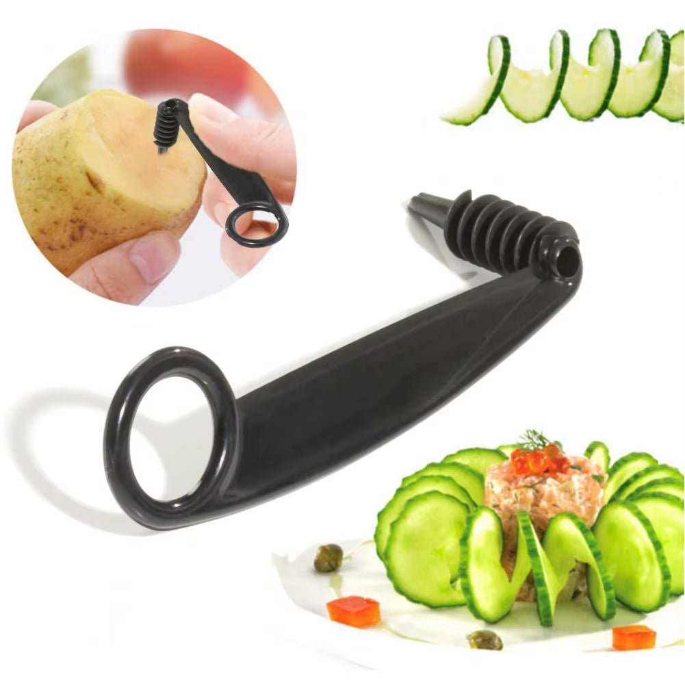 Piranha V-Shaped Serrated Vegetable and Fruit Slicer with Decorative Pattern, Stainless Steel Blade, and Non-Slip Handle for Salad Preparation