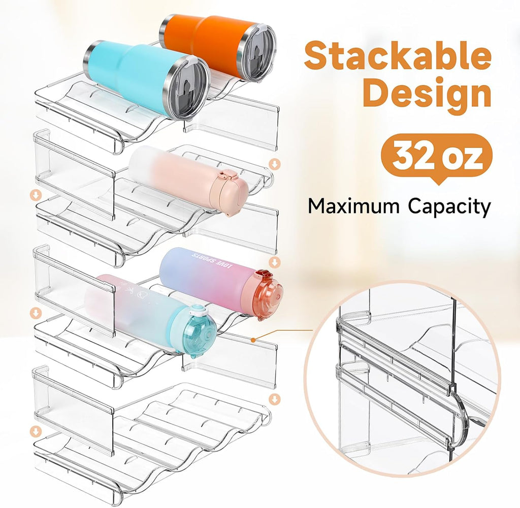 Transform Your Kitchen with Our Innovative 4-Tier Stackable Water Bottle Organizer – Effortlessly Holds 16 Bottles for Clutter-Free Storage!