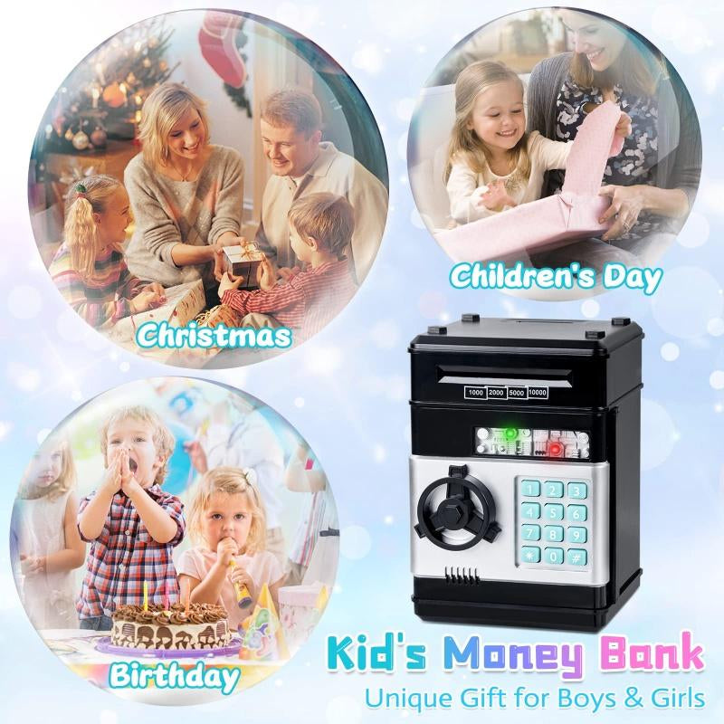 Mini ATM Electronic Piggy Bank with Digital Lock & LED Lights - The Ultimate Kids' Savings Companion!