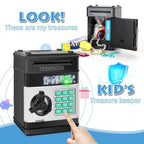 Mini ATM Electronic Piggy Bank with Digital Lock & LED Lights - The Ultimate Kids' Savings Companion!