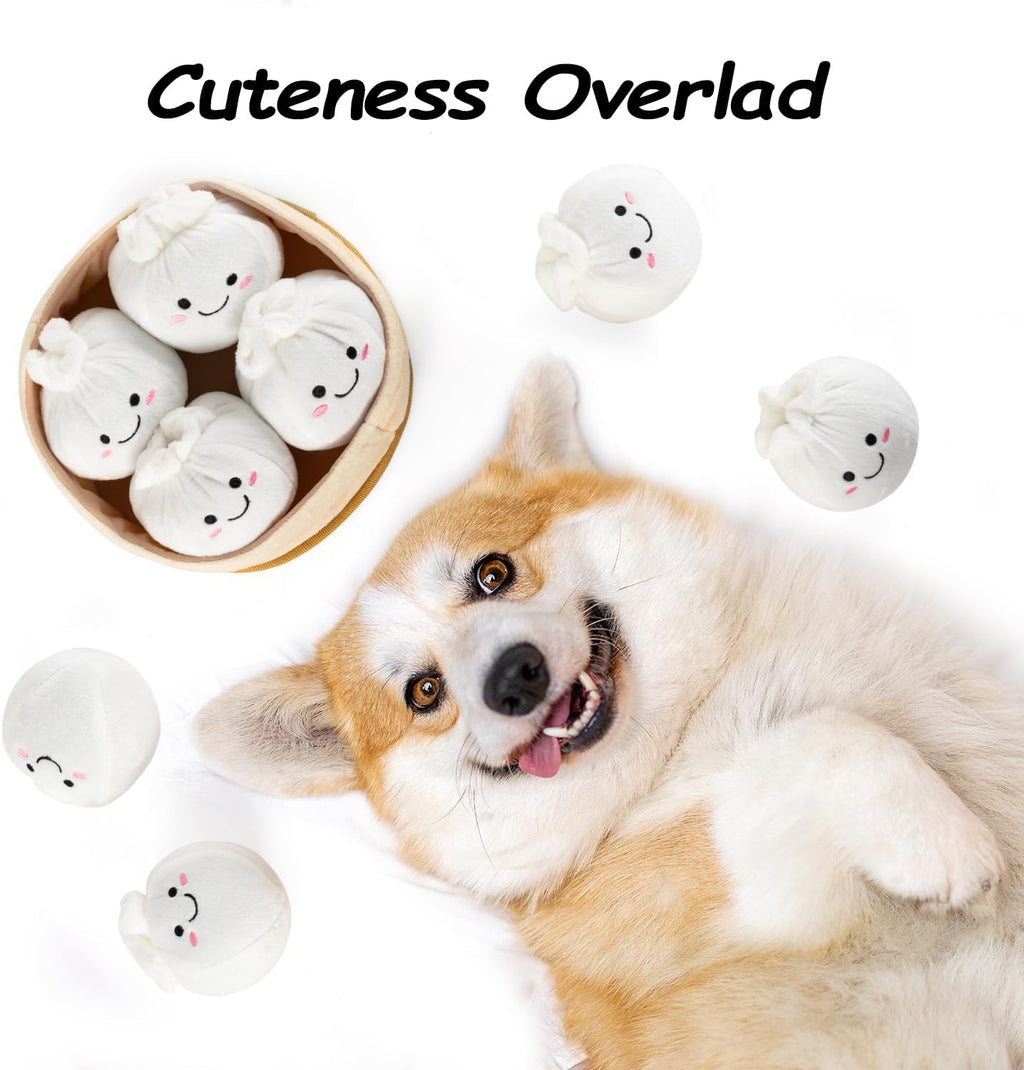 Interactive 5-Pack Squeaky Dog Toys – Durable Plush Chew Toys for Puppies and Dogs of All Sizes