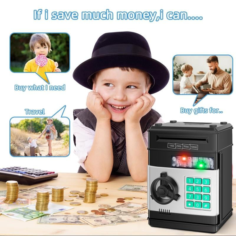 Mini ATM Electronic Piggy Bank with Digital Lock & LED Lights - The Ultimate Kids' Savings Companion!