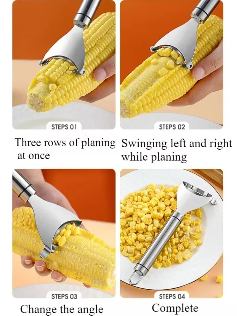 Stainless Steel Manual Corn Peeler - Durable Kitchen Tool for Efficient Corn Threshing