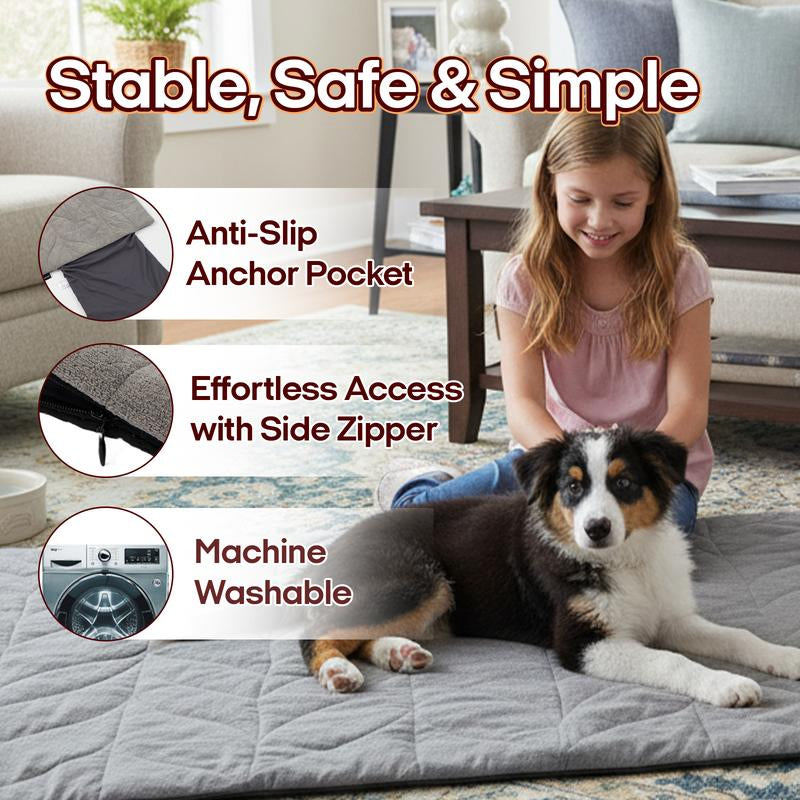 Vagascape Heated Pet Pad – Premium 7-Layer Safety Design with Auto Overheat Protection, Chew-Resistant Cord & Waterproof Features for Ultimate Comfort Indoors & Outdoors